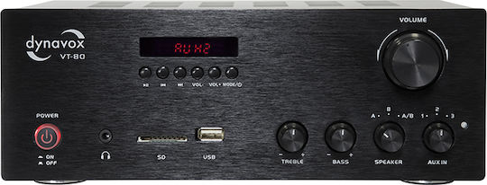 Dynavox VT-80 Ολοκληρωμένος Ενισχυτής Hi-Fi Stereo 160W/4Ω 207466 Μαύρος