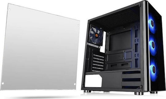 Thermaltake V200 Tempered Glass RGB Edition Gaming Midi Tower Κουτί Υπολογιστή με Πλαϊνό Παράθυρο Μαύρο