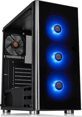 Thermaltake V200 Tempered Glass RGB Edition Gaming Midi Tower Computer Case with Window Panel Black