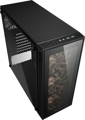 Sharkoon TG4 Gaming Midi-Turm Computergehäuse mit RGB-Beleuchtung Rot