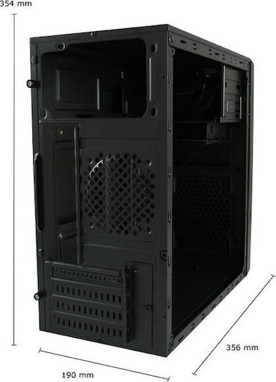 LC-Power 2015MB Micro Tower Κουτί Υπολογιστή Μαύρο