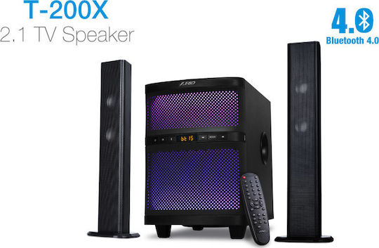 Fenda Sistem audio 2.1 T-200X 70W cu Media digitale Player și Bluetooth Negru