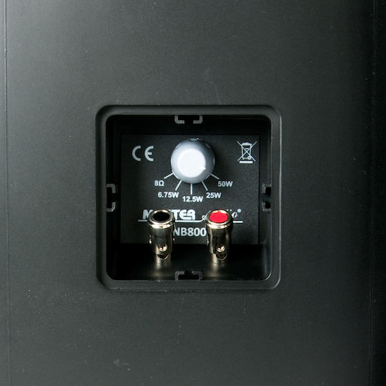 Master Audio NB800T Passiv Installationslautsprecher 50W Paar 24.4x24x37.8cm Schwarze
