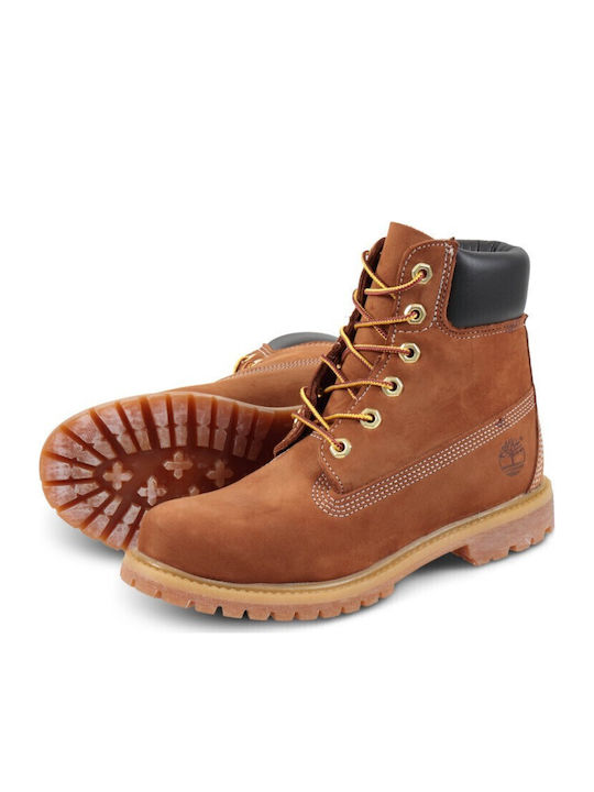 Leather Women's Ankle Boots Tabac Brown