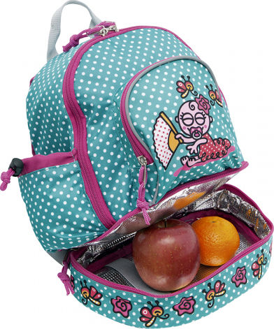 Laken Turquoise Backpack with Insulated Area Σχολικό Ισοθερμικό Τσαντάκι Φαγητού Πλάτης Τιρκουάζ