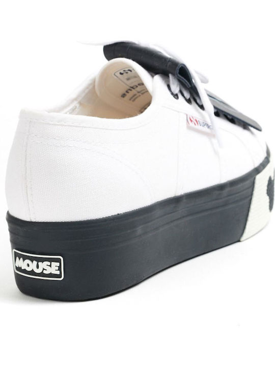 2790-Cotfringw Legend Γυναικεία Flatforms Sneakers Λευκά