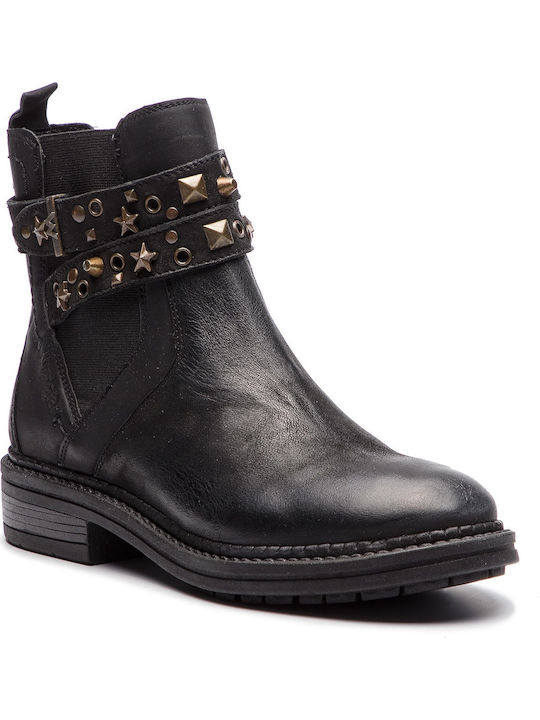 Chelsea Gstaad Studs Δερμάτινα Γυναικεία Chelsea Μποτάκια Μαύρα