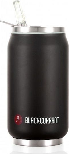 Les Artistes Pull Can'it Ποτήρι Θερμός Ανοξείδωτο BPA Free 280ml Blackcurrant Mat με Επιστόμιο και Καλαμάκι