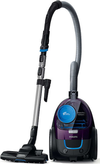 Philips Powerpro Compact Ηλεκτρική Σκούπα 900W με Κάδο 1.5lt Μωβ