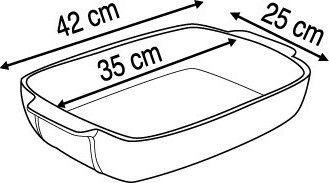 Pyrex Signature Правоъгълена Огнеупорно Съд Керамика 35x25см 1бр