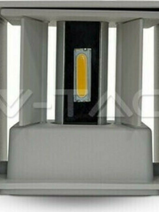 V-TAC VT-759 Wall-Mounted Outdoor Spot LED IP65 6W with Natural White Light Double Beam 10x10x10εκ.