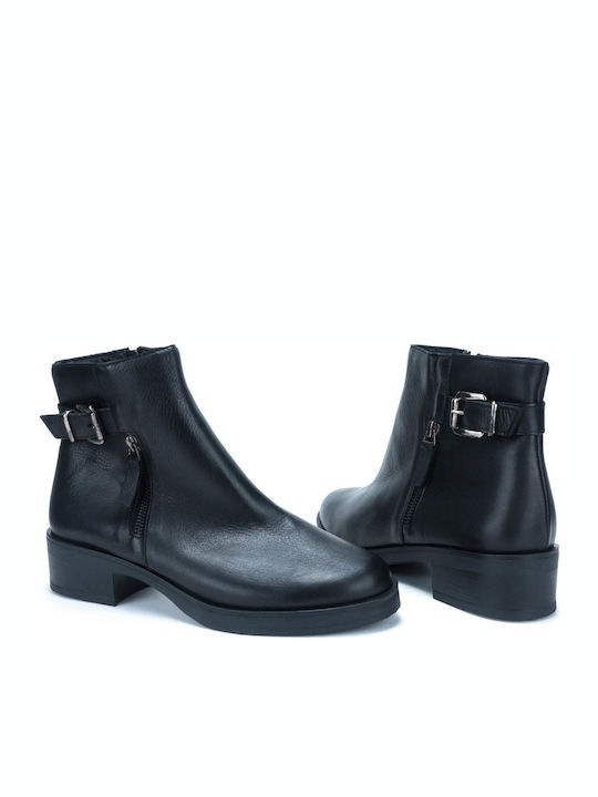 Leather Women's Ankle Boots Black