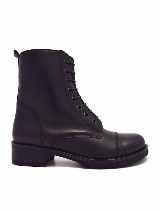 Leather Women's Ankle Boots Black