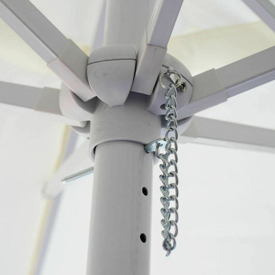 Umbrelă Profesională Rotundă Metalică Braydon Ecru Φ2xÎ2.4m