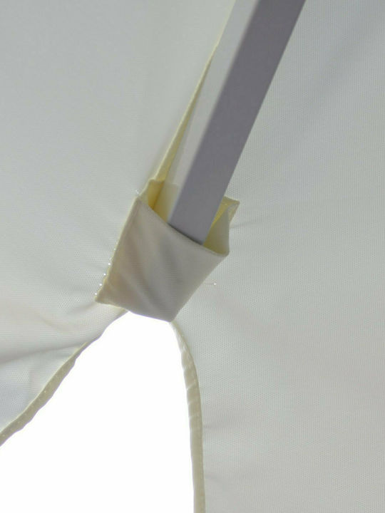 Umbrelă Profesională Rotundă Din Aluminiu Ecru Φ2.5xÎnălțime2.5m