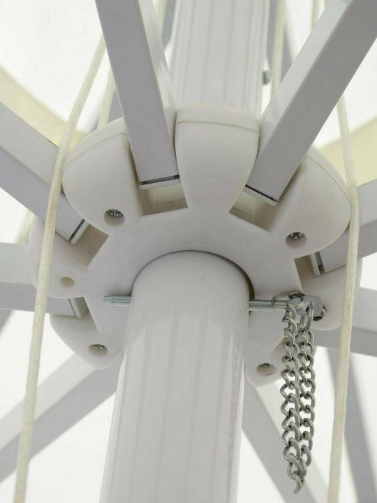Umbrelă Profesională Rotundă Din Aluminiu Ecru Φ3xÎ2,5m