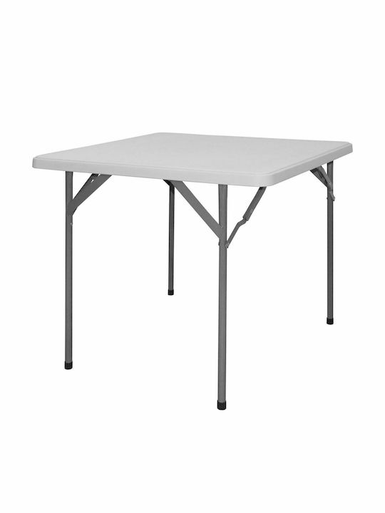 Tisch Zusammenklappbar Weiß 80x80x74cm