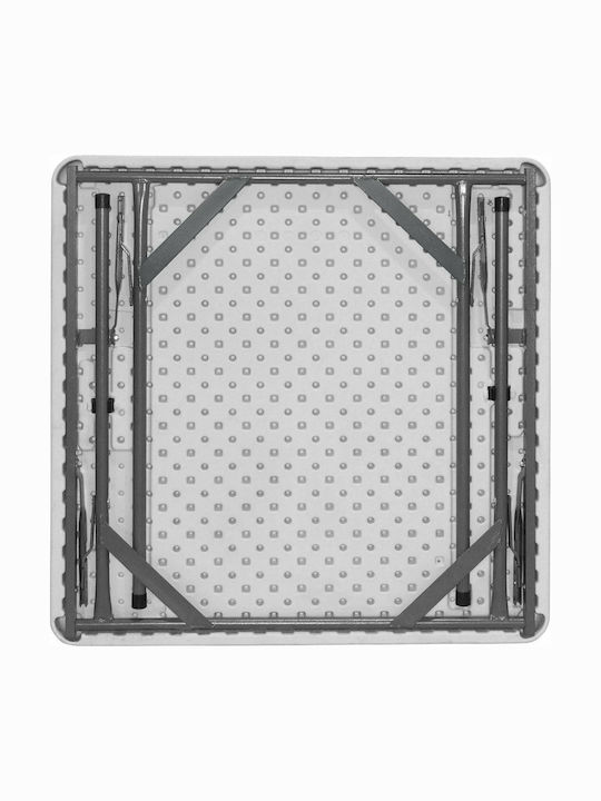 Tisch Zusammenklappbar Weiß 80x80x74cm