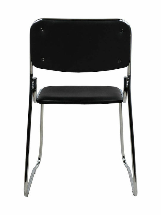 Visitor Chair Μαύρη 48.5x51.5x77cm