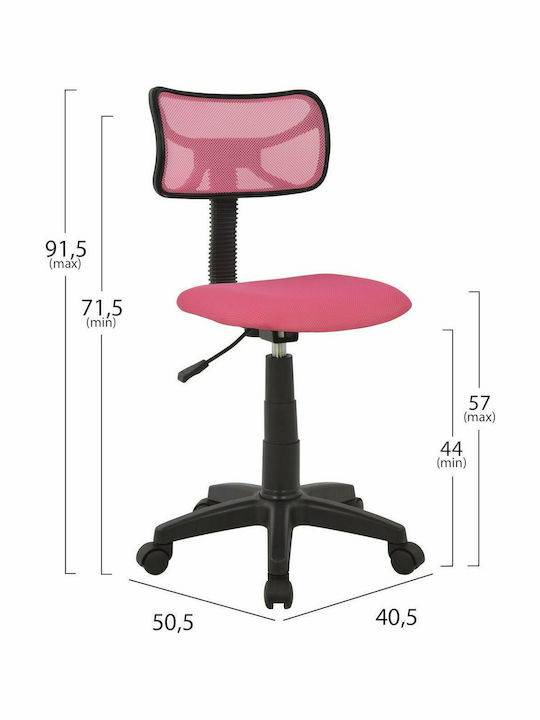 Kinderstühle Schreibtischstuhl Akhila Rosa 40,5x50,5x79,5-91,5cm