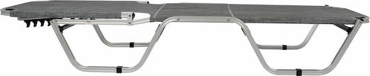 HomeMarkt Corte Șezlonguri de Plajă Gri de Aluminiu 190x60x30cm. 1buc