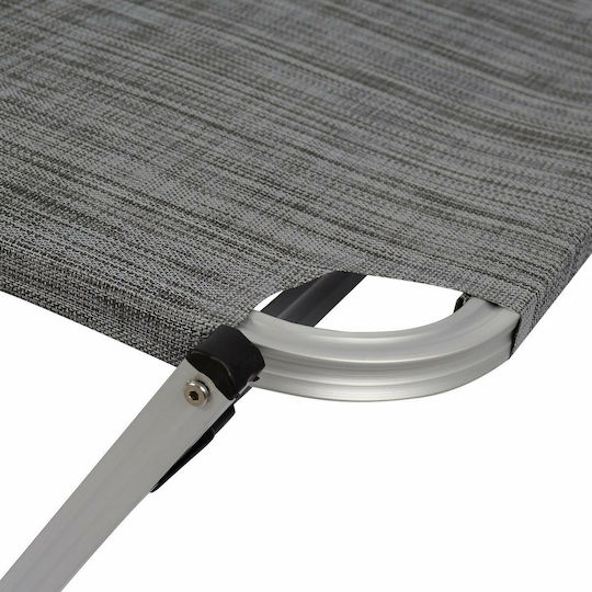 HomeMarkt Corte Șezlonguri de Plajă Gri de Aluminiu 190x60x30cm. 1buc