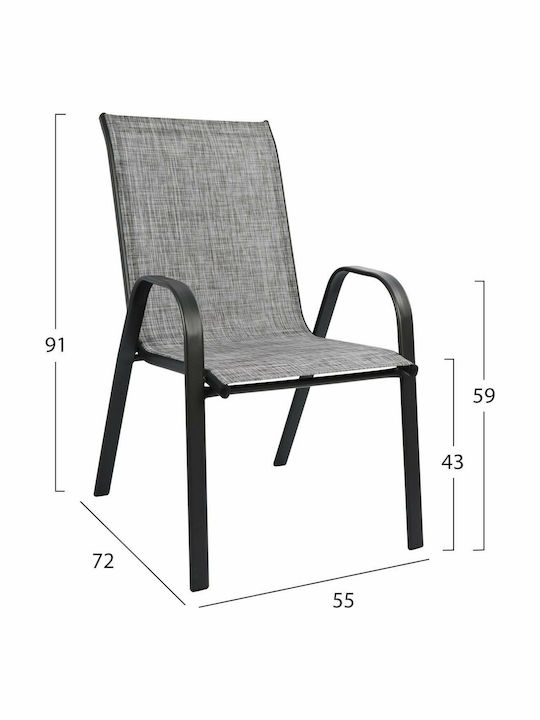 Outdoor Dining Set 5 Pieces Gray