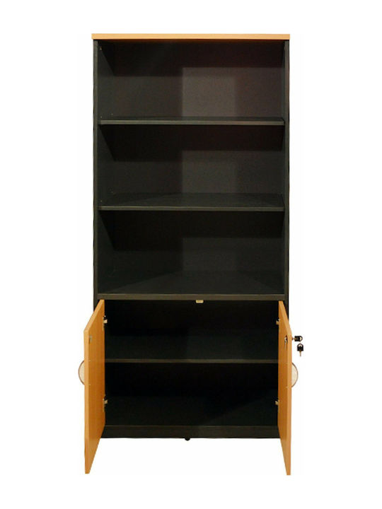 Библиотека Абелина Кафява 80x40x180см
