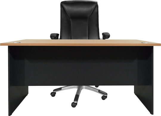 Професионален офис Дървено Сиво / естествено 150x75x75бр