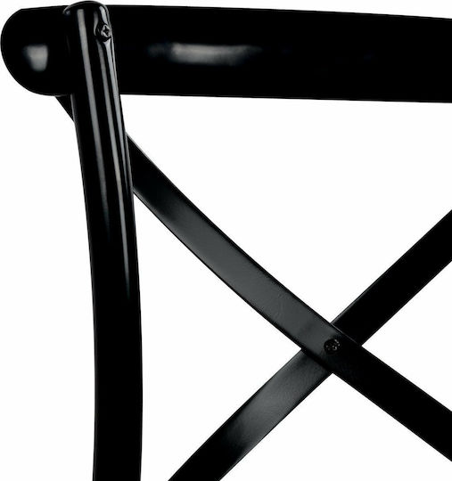 Ronnie Καρέκλα Καφενείου Μεταλλική Μαύρη 51x50.5x90εκ.