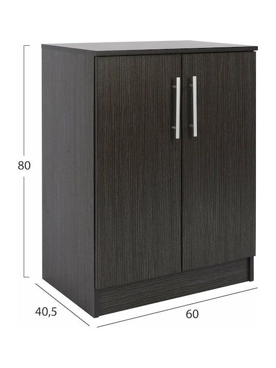 Ξύλινη Παπουτσοθήκη Emerie με 3 Ράφια Zebrano Μ60xΠ40.5xΥ80cm