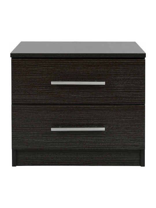 Bedside Table Chelsea Wooden Wenge 48x40.5x41.5cm