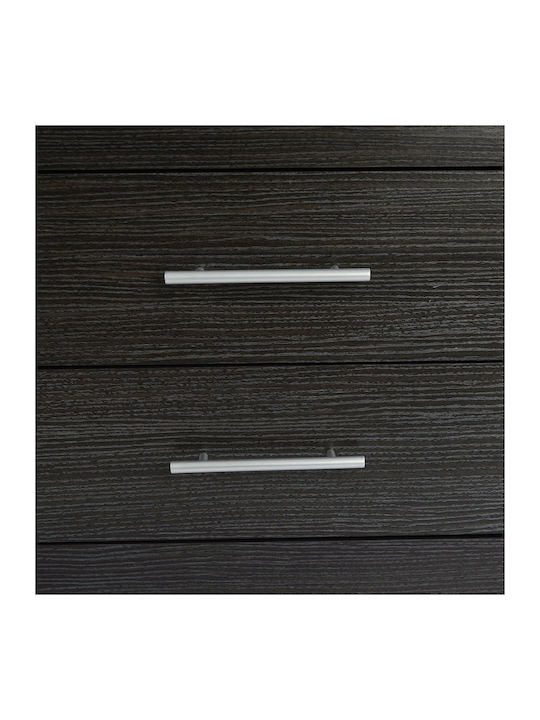 Wooden Bedroom Chest of Drawers Zebrano with 4 Drawers 75x40x83cm