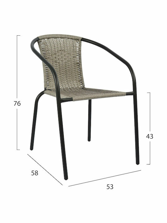 Garten- und Outdoor-Möbelsets 5 Stück Grau