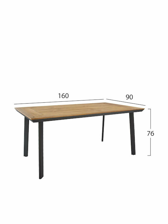 Set Sala De Mese Pentru Exterior 7 Piese Maro