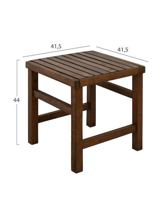 Stool Outdoor Koli Walnut 40x40x45cm
