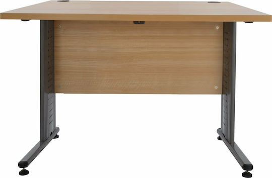 Офис Бюро Valden Дървено Сиво/Естествено С Метални Крака 120x72x75см