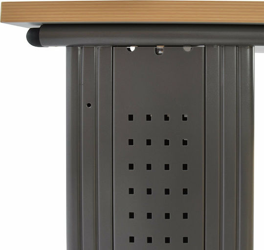 Офис Бюро Valden Дървено Сиво/Естествено С Метални Крака 120x72x75см