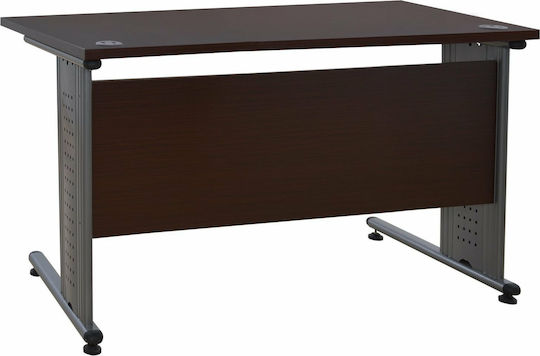 Офис Бюро Wenge Дървено Сиво / Wenge С Метални Крака 120x72x75см