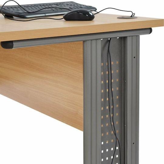 Бюро Стъклено Бежово 180x80x75см
