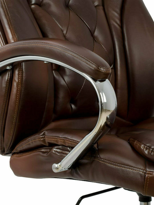 HomeMarkt Lanisha Executive Office Chair with Brown Arms