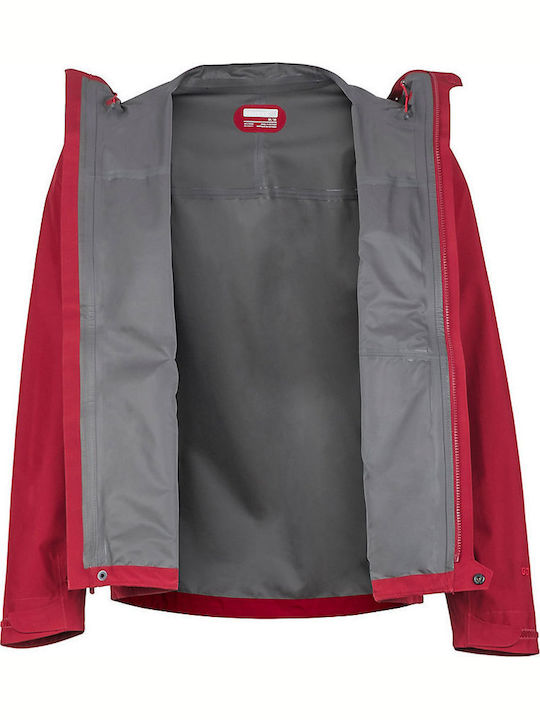 Minimalist Waterproof Jacket Χειμωνιάτικο Μπουφάν Αδιάβροχο Κόκκινο