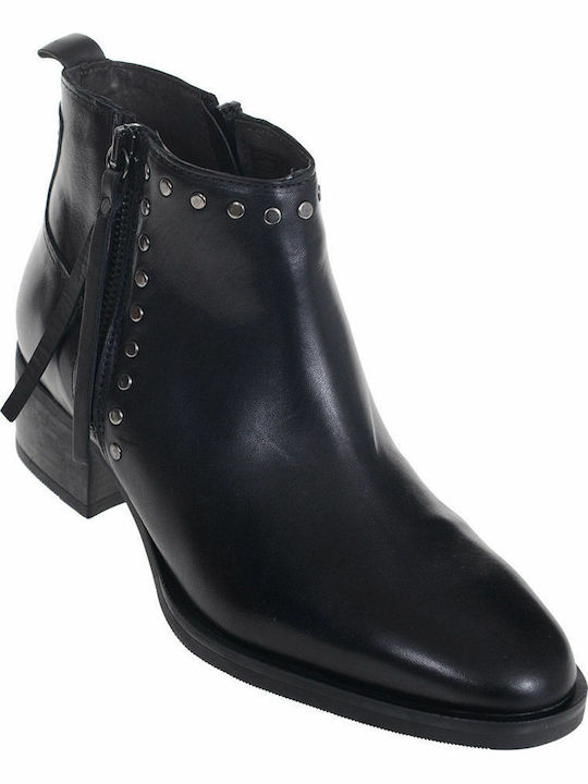 Paola Ferri Leather Women's Ankle Boots Black