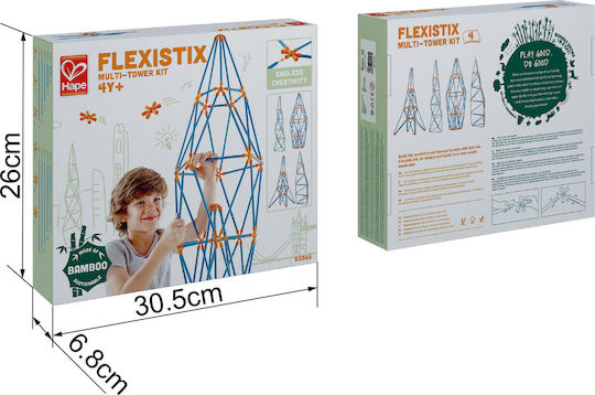 Hape Jucărie de Construcție din Lemn Bamboo Flexistix pentru Copii 4+ ani+ Ani