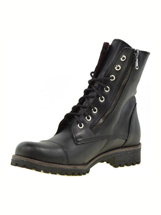 Leather Women's Ankle Boots Black