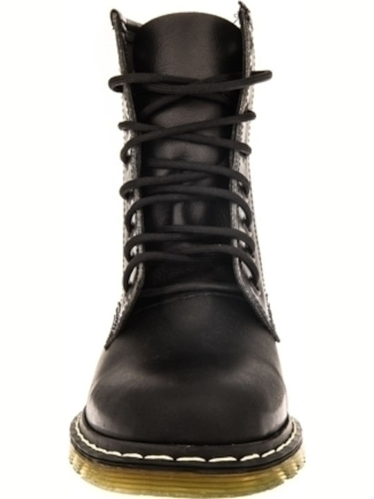 Leather Women's Ankle Boots Black