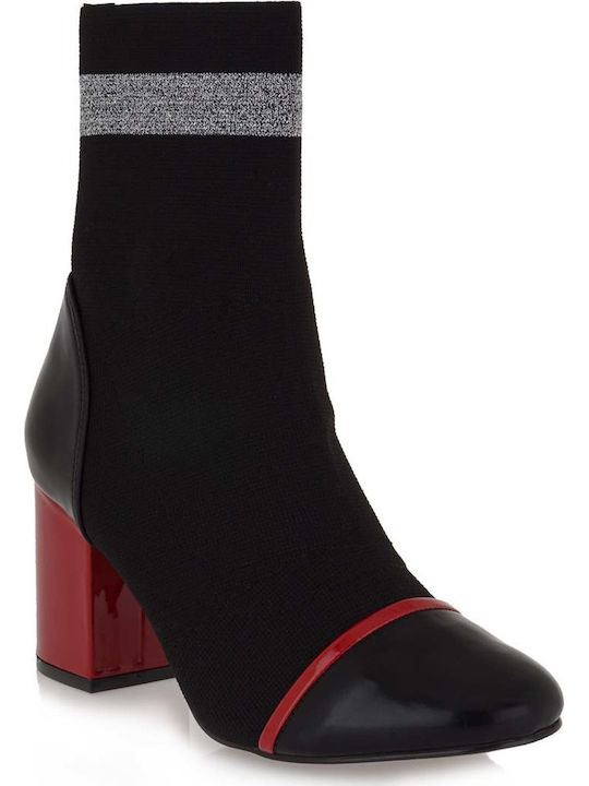 Gioseppo Women's Ankle Boots with High Heel Black Red