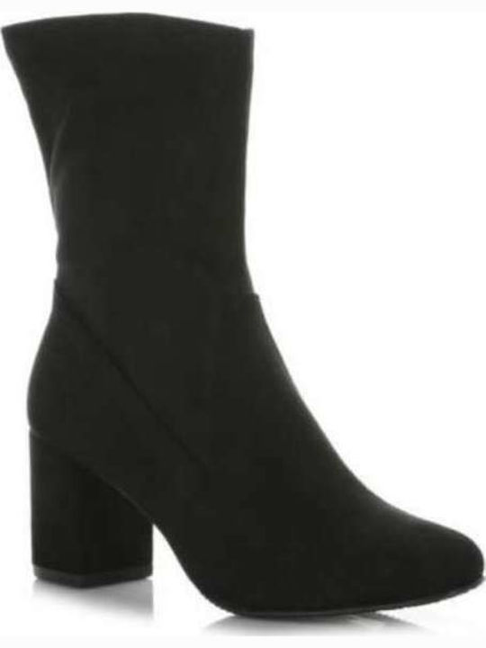 Fardoulis 1652 Suede Women's Ankle Boots with Medium Heel Black