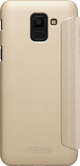 Nillkin Sparkle Книга Изкуствена кожа Златист (Galaxy J6)