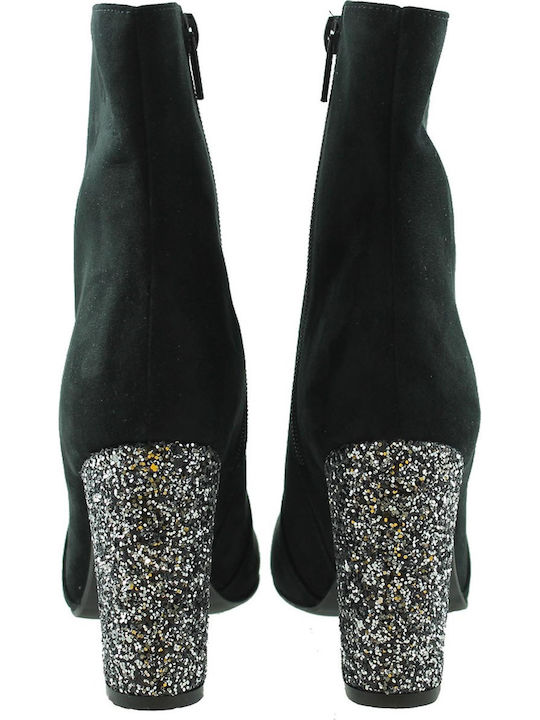 Wildleder Stiefeletten Damen Schwarz